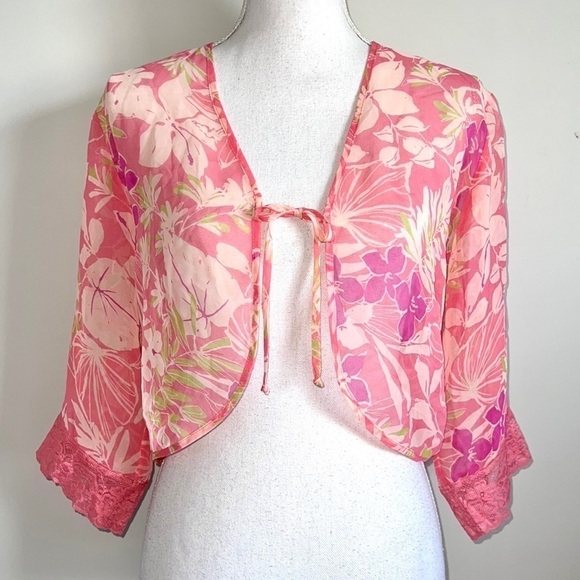 Vintage Jones New York Cropped Chiffon Jacket - Picture 2 of 5